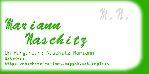 mariann naschitz business card